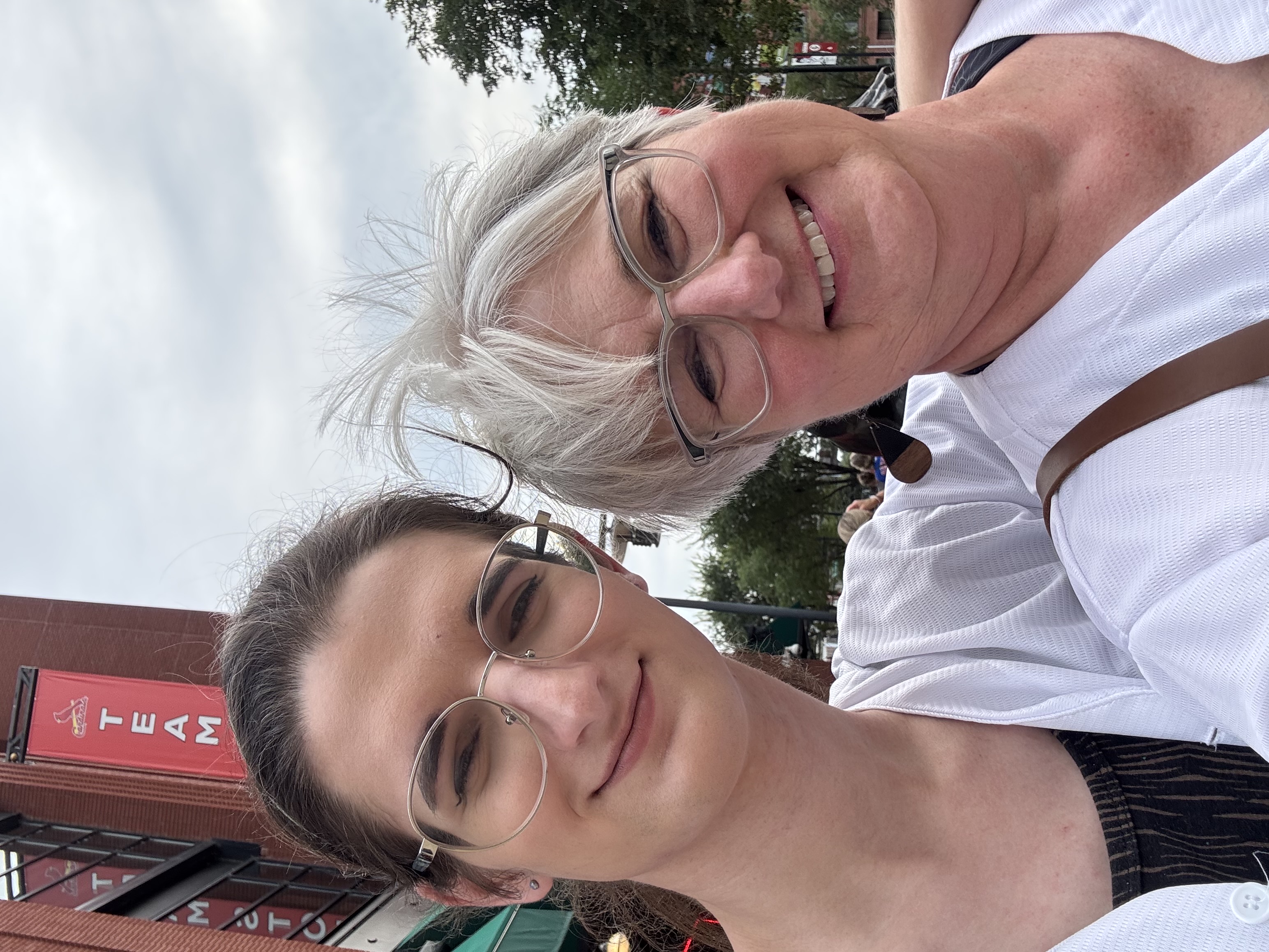 Going to a ballgame with my mom